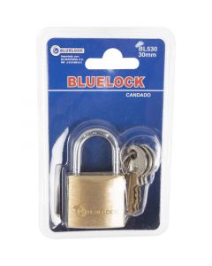 Candado arco latón plano 30 mm BLUELOCK