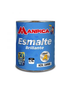 Pintura esmalte azul caribe brillante Manpica Premium clase A ¼ gal